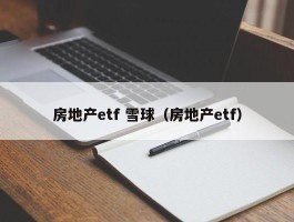 房地产etf 雪球（房地产etf）