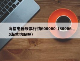 海信电器股票行情600060（300065海兰信股吧）